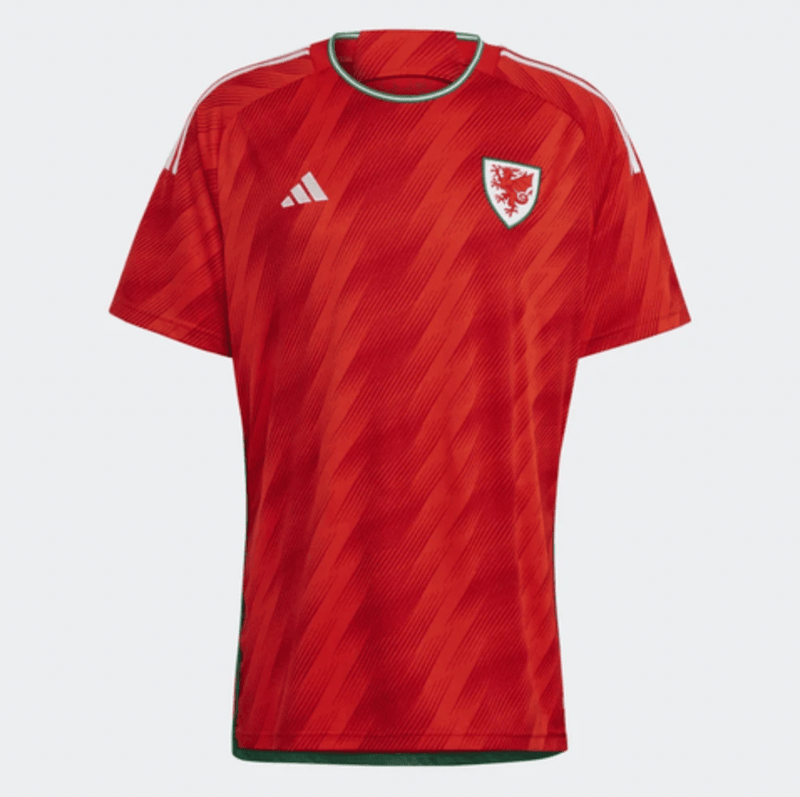 Camisa Seleção País de Gales I 22/23 Adidas - Vermelho - DA Sports Oficial