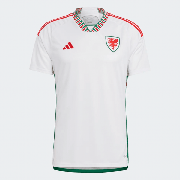 Camisa Seleção País de Gales II 2022 Adidas - Branco - DA Sports Oficial