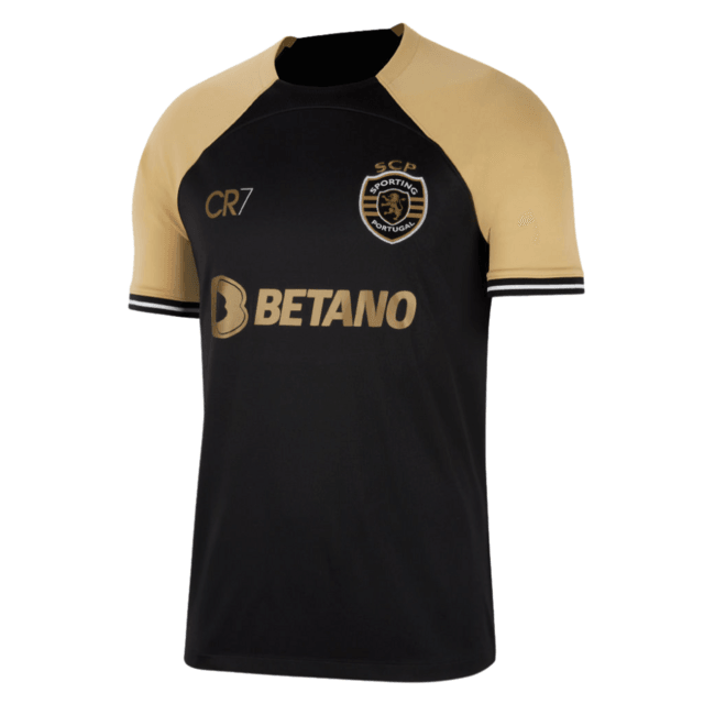 Camisa Sporting III 23/24 CR7 - Preta e Dourada - DA Sports Oficial