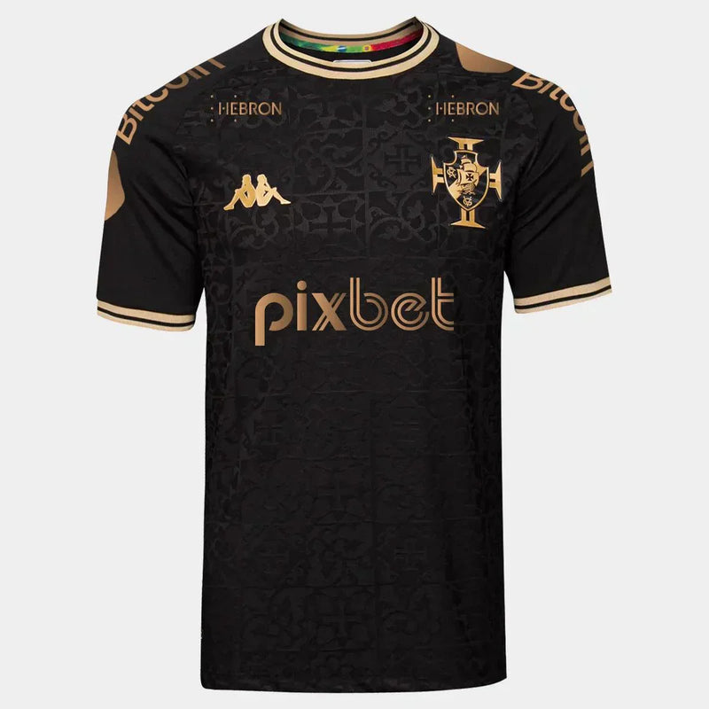 Camisa Vasco III [Com Patrocínio] 22/23 Kappa - Preto - DA Sports Oficial