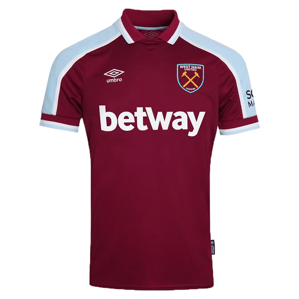 Camisa West Ham United I 21/22 Umbro - Bordo - DA Sports Oficial