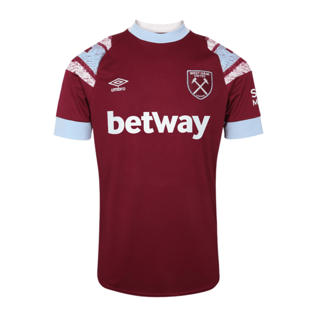 Camisa West Ham United I 22/23 Umbro - Bordo - DA Sports Oficial