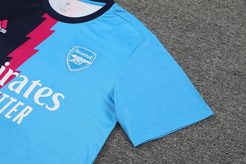 Camiseta Arsenal 23/24 - Treino - Azul Claro/Preto - DA Sports Oficial