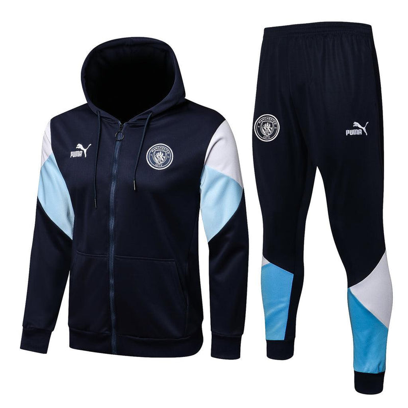 Conjunto Manchester City 21/22 Azul - Puma - Com Capuz - DA Sports Oficial