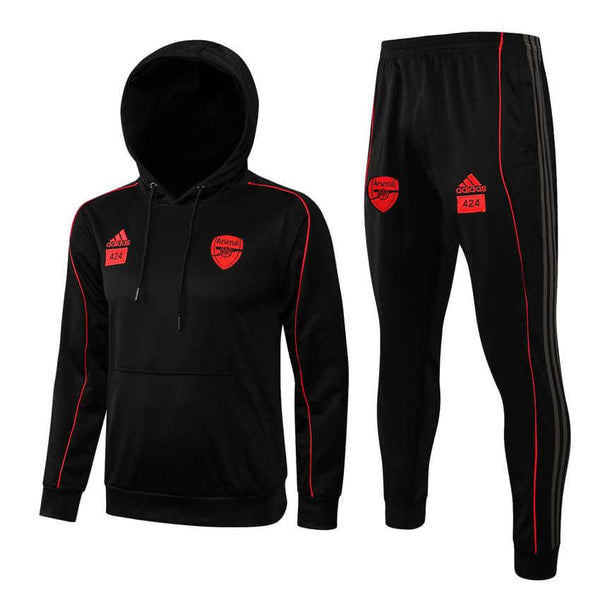 Conjunto Arsenal 21/22 Preto - Adidas - Com Capuz - DA Sports Oficial