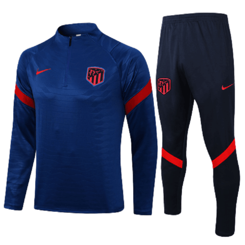 Conjunto Atl��tico de Madrid 21/22 Azul - Nike - Ziper - DA Sports Oficial