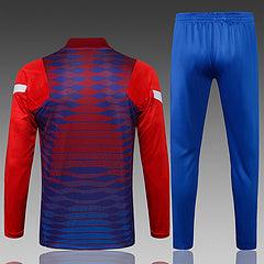 Conjunto Barcelona 21/22 Azul e Gren�� - Nike - Com Ziper - DA Sports Oficial