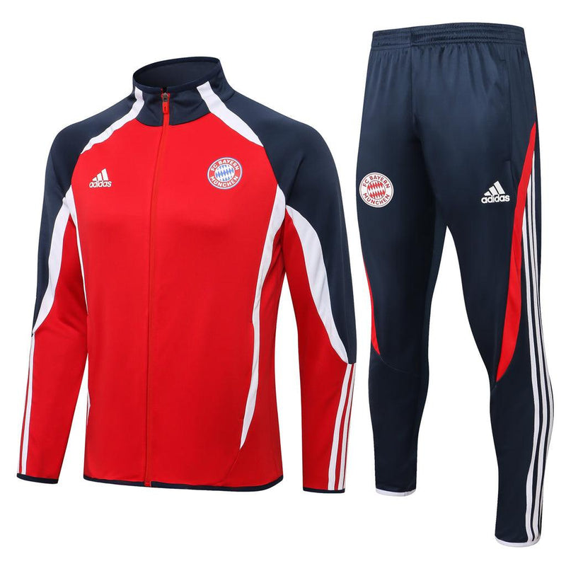 Conjunto Bayern de Munique 21/22 Vermelha e Azul - Adidas - Com Fecho - DA Sports Oficial