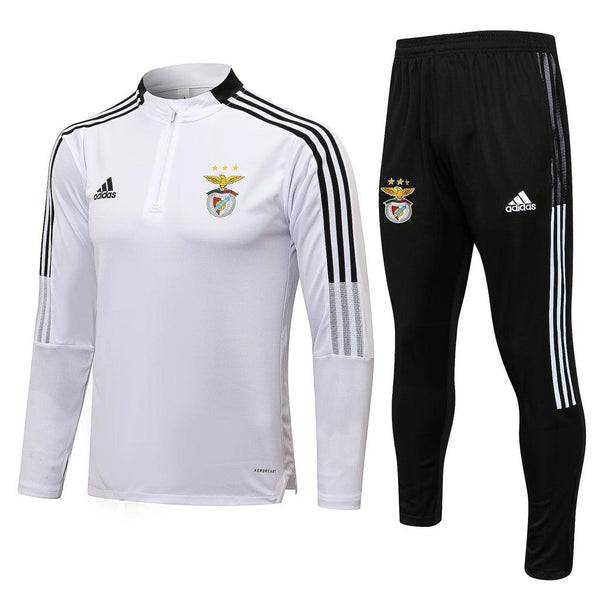 Conjunto Benfica 21/22 Branca - Adidas - Com Ziper - DA Sports Oficial