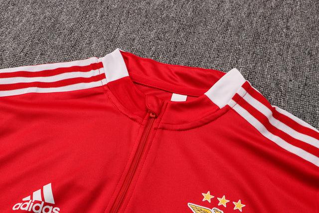 Conjunto Benfica 21/22 Vermelha - Adidas- Com Ziper - DA Sports Oficial