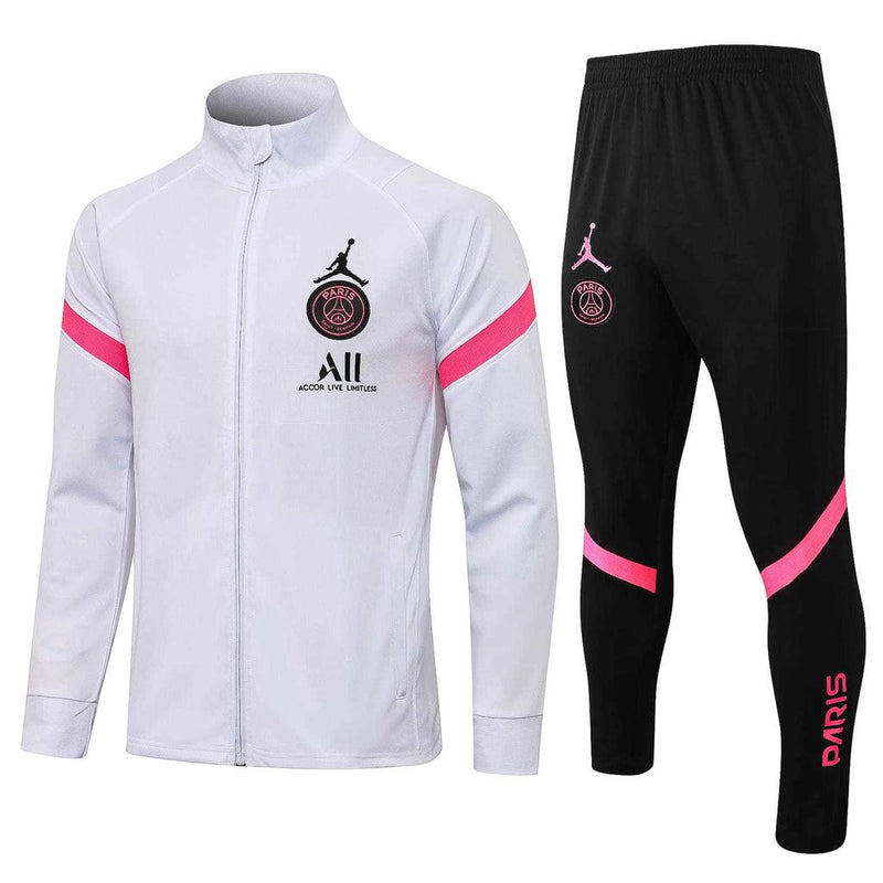 Conjunto PSG 21/22 Branco e Preto - Nike Jordan - Com Fecho - DA Sports Oficial