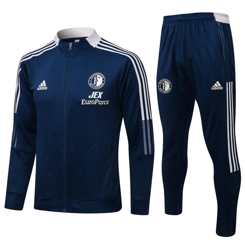 Conjunto Feyenoord 21/22 Azul - Adidas - Com Fecho - DA Sports Oficial