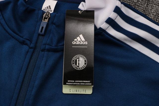 Conjunto Feyenoord 21/22 Azul - Adidas - Com Fecho - DA Sports Oficial