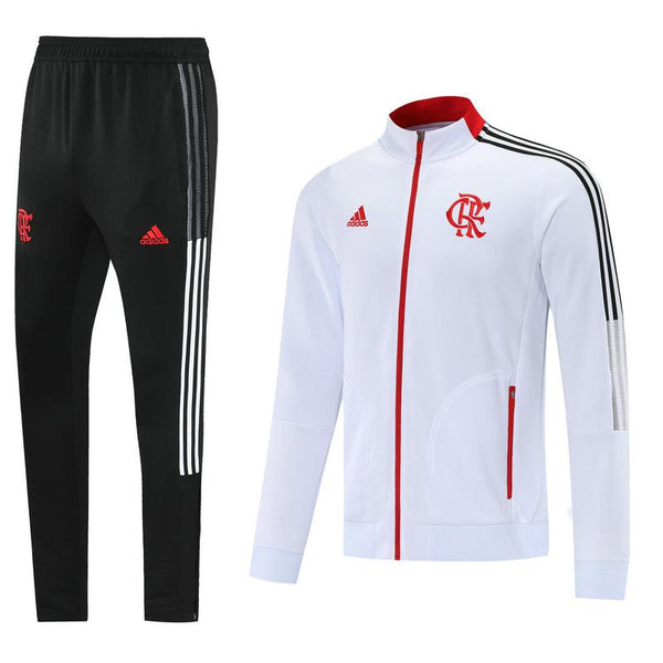 Conjunto Flamengo 21/22 Branca - Adidas - Com Fecho - DA Sports Oficial