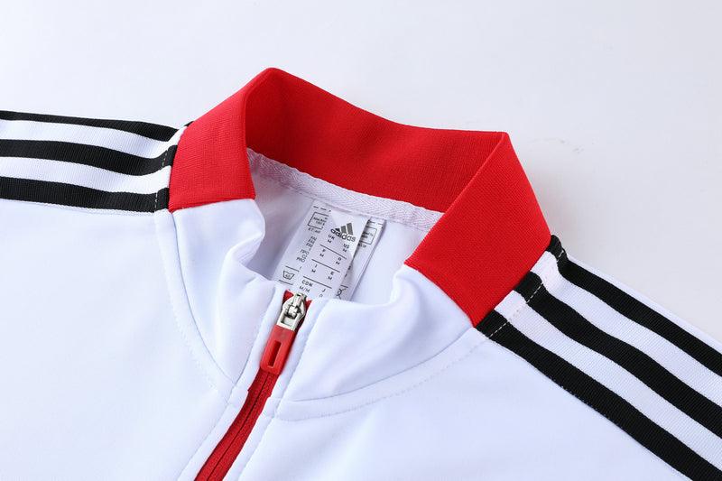 Conjunto Flamengo 21/22 Branca - Adidas - Com Fecho - DA Sports Oficial