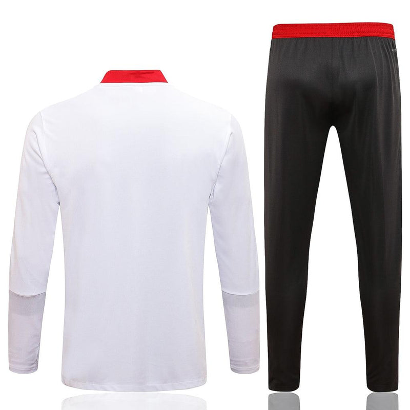 Conjunto Flamengo 21/22 Branca - Adidas - Com Ziper - DA Sports Oficial