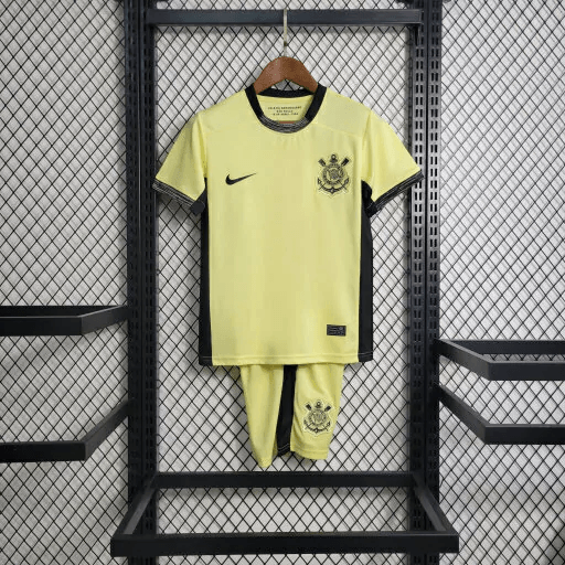 Conjunto Infantil Nike Corinthians III 2023/24 - Amarelo - DA Sports Oficial