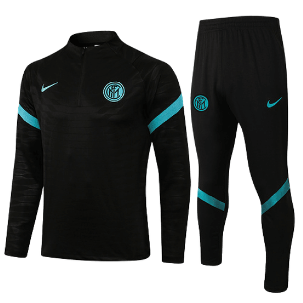 Conjunto Inter de Mil��o 21/22 Preto - Nike - Com Ziper - DA Sports Oficial