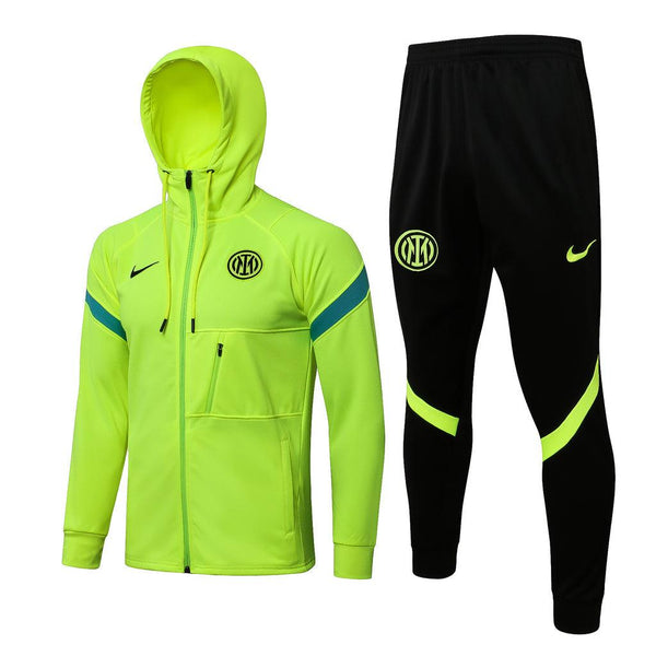 Conjunto Inter de Mil��o 21/22 Verde - Nike - Com Capuz - DA Sports Oficial