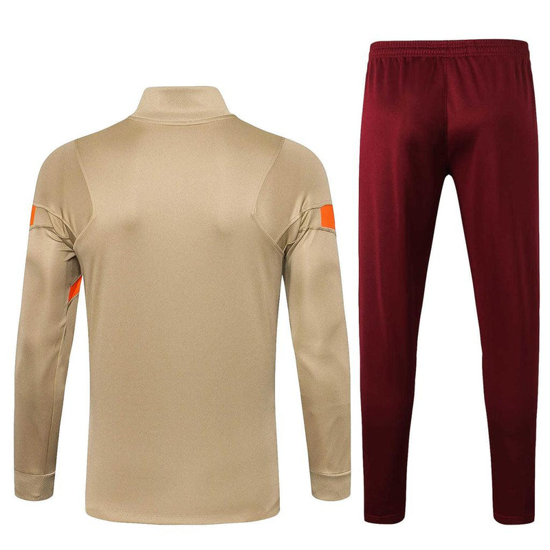 Conjunto Liverpool 21/22 Bege e Vermelho - Nike - Com Fecho - DA Sports Oficial