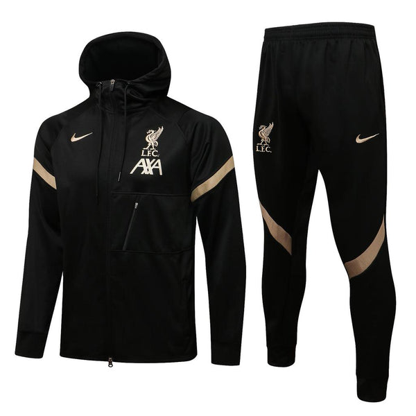 Conjunto Liverpool 21/22 Preta - Nike - Com Capuz - DA Sports Oficial