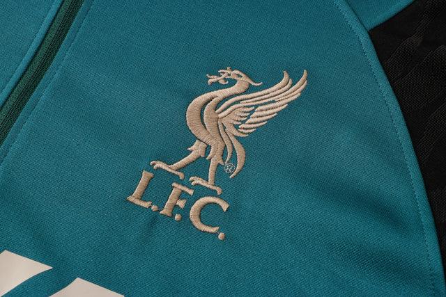 Conjunto Liverpool 21/22 Verde - Nike - Com Ziper - DA Sports Oficial