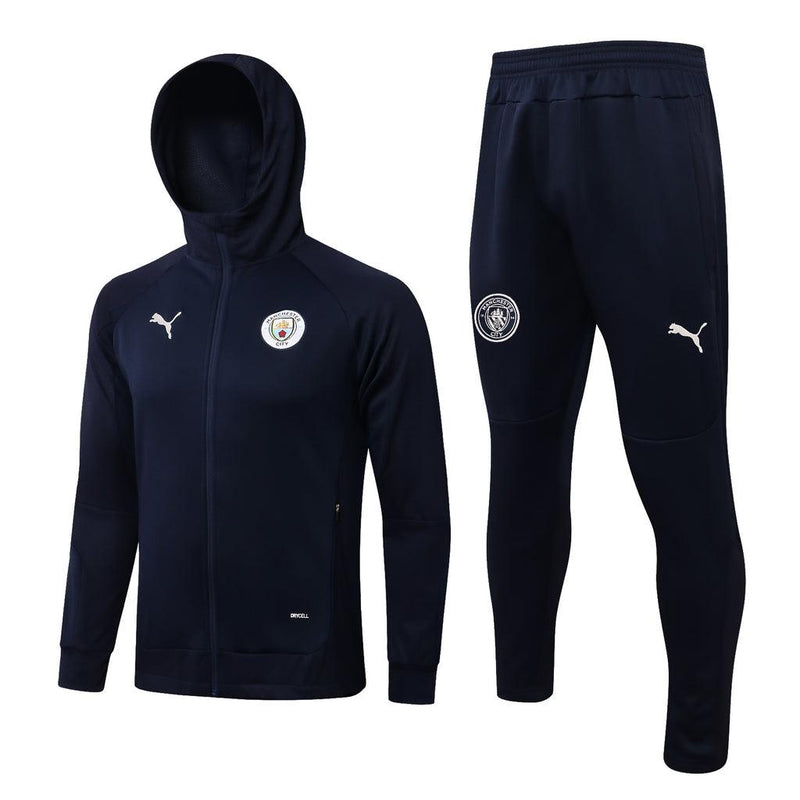 Conjunto Manchester City 21/22 Azul Esuro - Puma - Com Capuz - DA Sports Oficial