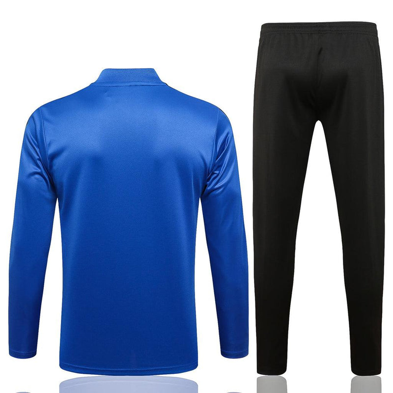 Conjunto Manchester United 21/22 Azul - Adidas - Com Ziper - DA Sports Oficial