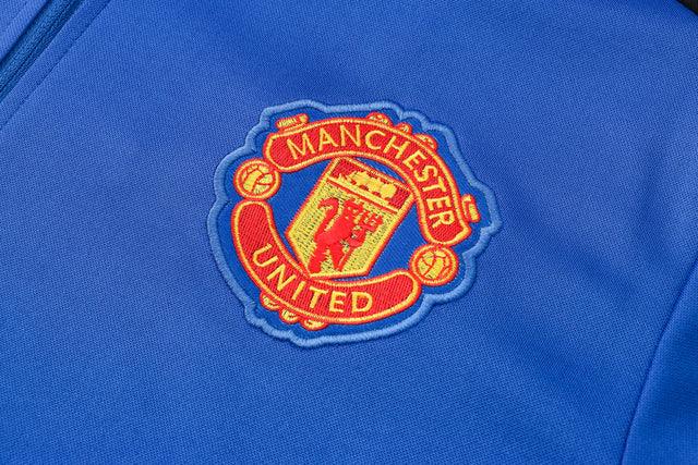 Conjunto Manchester United 21/22 Azul - Adidas - Com Ziper - DA Sports Oficial