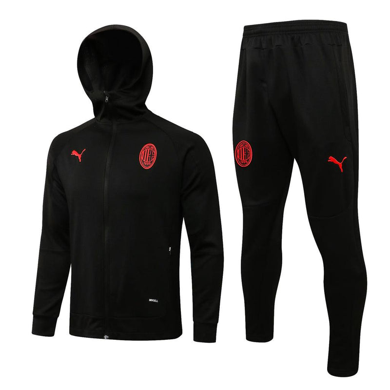 Conjunto Milan 21/22 Preta - Puma - Com Capuz - DA Sports Oficial