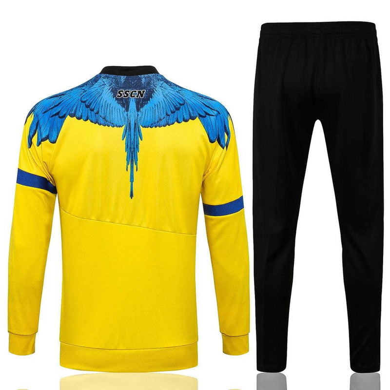 Conjunto Napoli 21/22 Amarelo e Preto - Kappa - Com Fecho - DA Sports Oficial