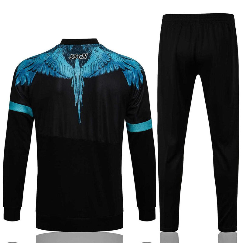 Conjunto Napoli 21/22 Preto - Kappa - Com Fecho - DA Sports Oficial