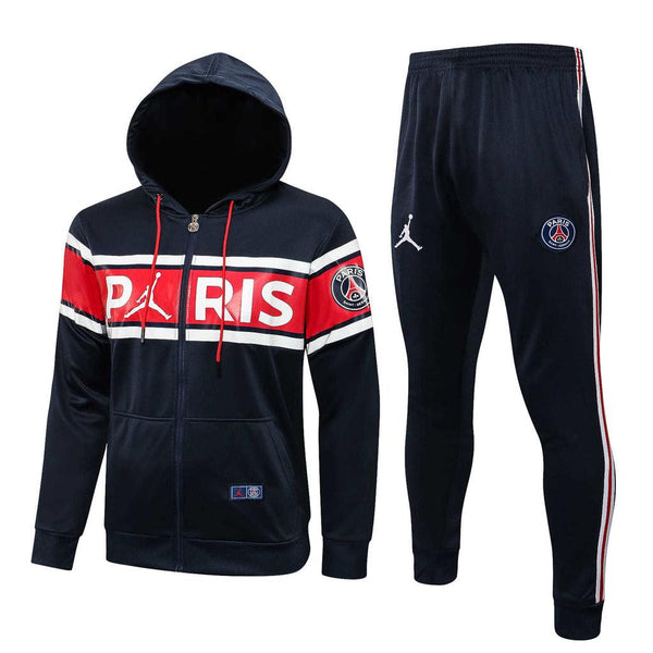 Conjunto PSG 21/22 Azul e Vermelho - Nike - Com Fecho e Capuz - DA Sports Oficial