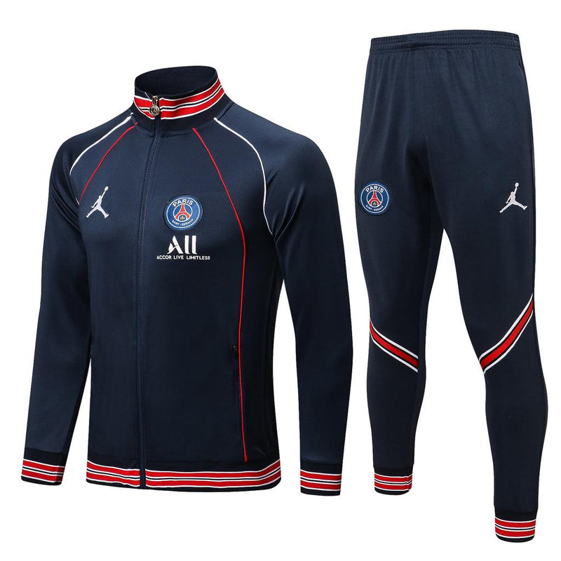 Conjunto PSG 21/22 Azul Escuro - Jordan - Com Fecho - DA Sports Oficial