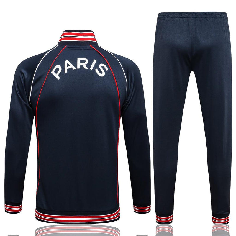 Conjunto PSG 21/22 Azul Escuro - Jordan - Com Fecho - DA Sports Oficial