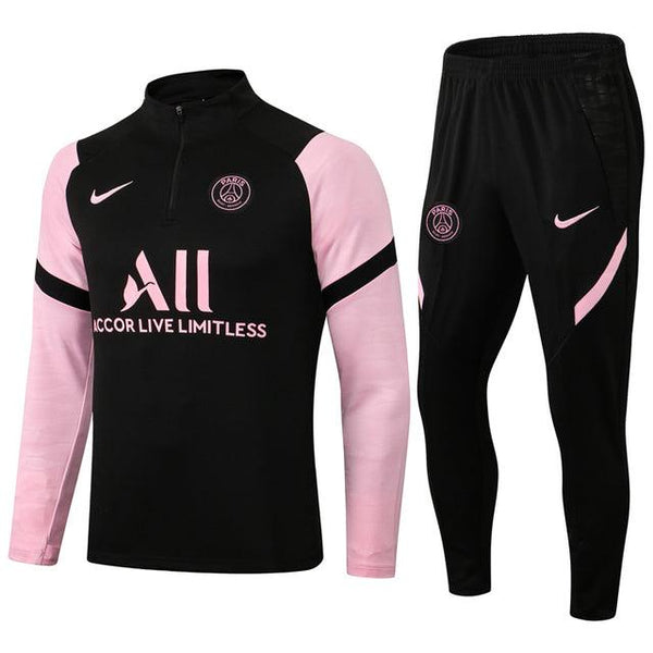 Conjunto PSG 21/22 Preta e Rosa - Nike - Com Ziper - DA Sports Oficial