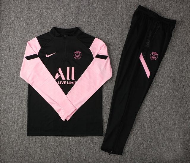 Conjunto PSG 21/22 Preta e Rosa - Nike - Com Ziper - DA Sports Oficial