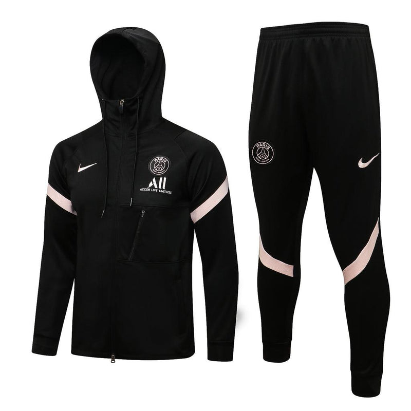 Conjunto PSG 21/22 Preta - Nike - Com Capuz - DA Sports Oficial