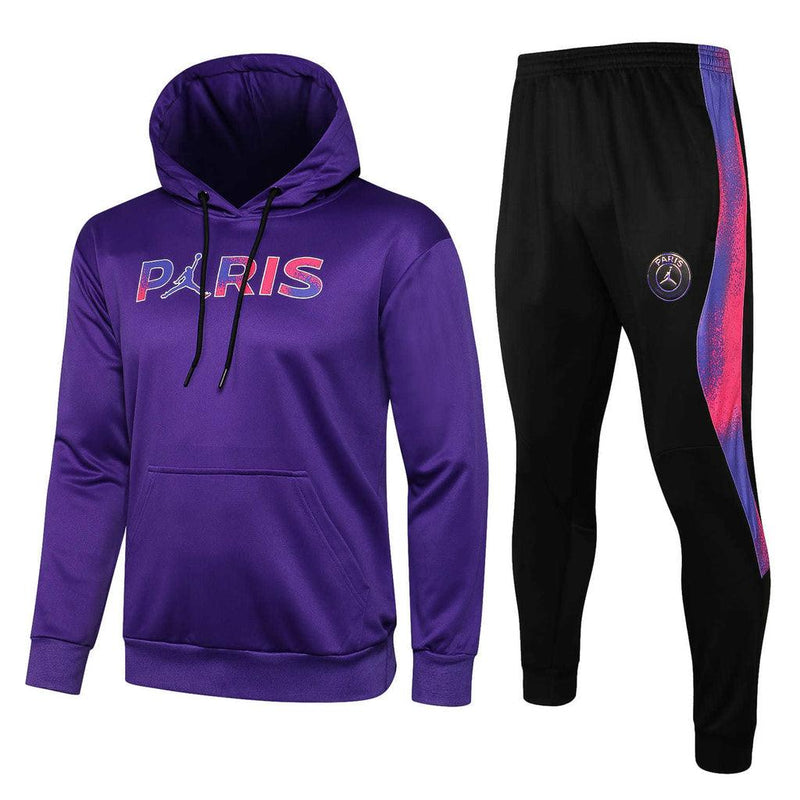 Conjunto PSG 21/22 Roxo e Preto - Jordan - Com Capuz - DA Sports Oficial