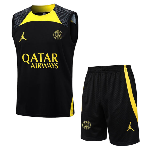 Conjunto Regata Paris Saint Germain - Preto e Amarelo - DA Sports Oficial