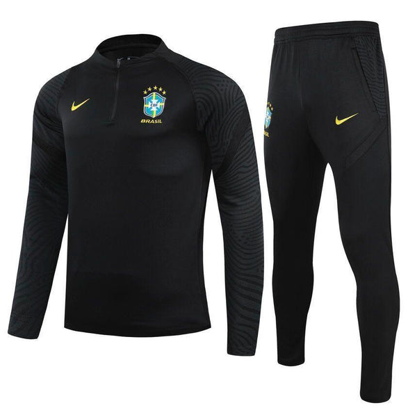 Conjunto Sele����o Brasil 22/23 Preto - Nike - Com Ziper - DA Sports Oficial