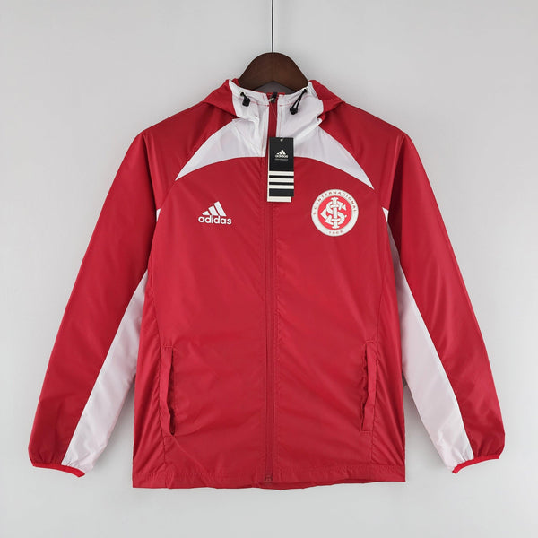 Corta-vento Internacional 22/23 Adidas - Vermelho e Branco - DA Sports Oficial