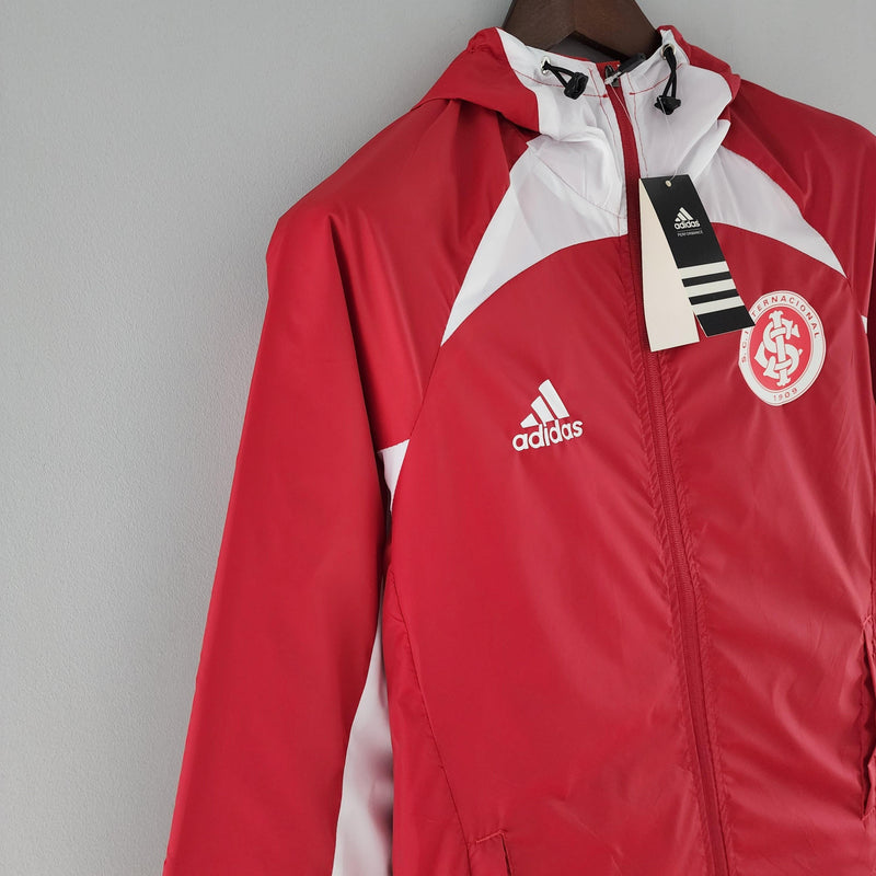 Corta-vento Internacional 22/23 Adidas - Vermelho e Branco - DA Sports Oficial