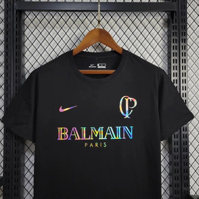 Camiseta Corinthians 24/25 Adidas x Balmain - Negro