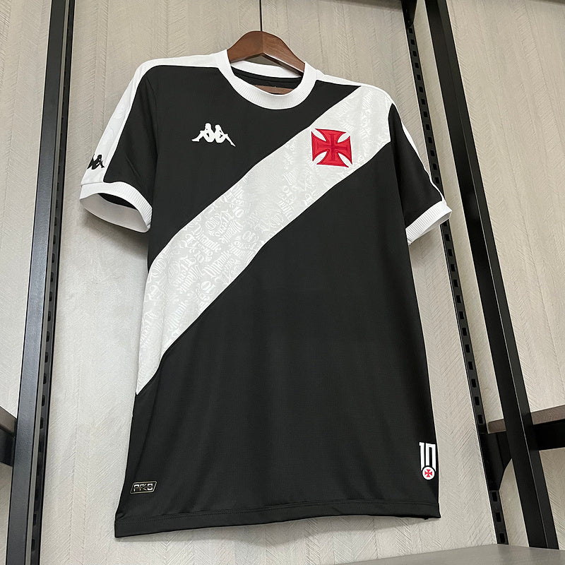 Camiseta Vasco I 24/25 Kappa Masculina - Negro+Blanco