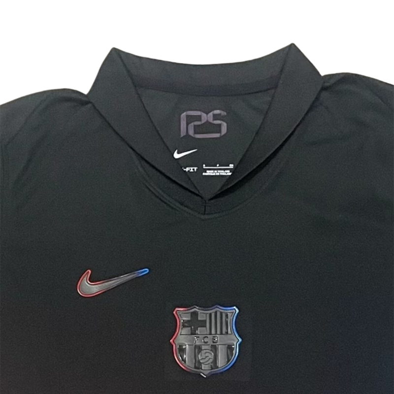 Camiseta Barcelona Away 24/25 Negro con Azul - Hombre