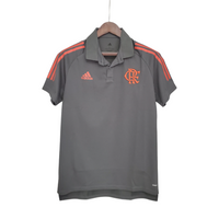 Camiseta Polo Flamengo Cinza