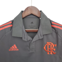 Camiseta Polo Flamengo Cinza