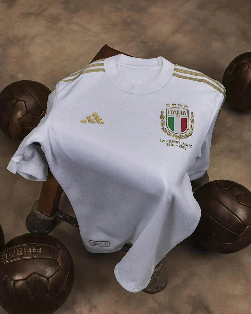 Camiseta Itália 125 années - Blanca Homme