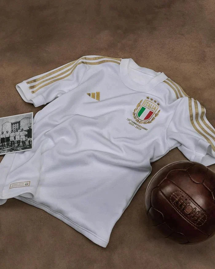 Camiseta Itália 125 années - Blanca Homme